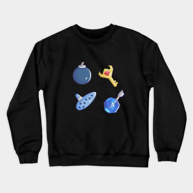 Gaming Items Stickers IV Crewneck Sweatshirt by ellenent